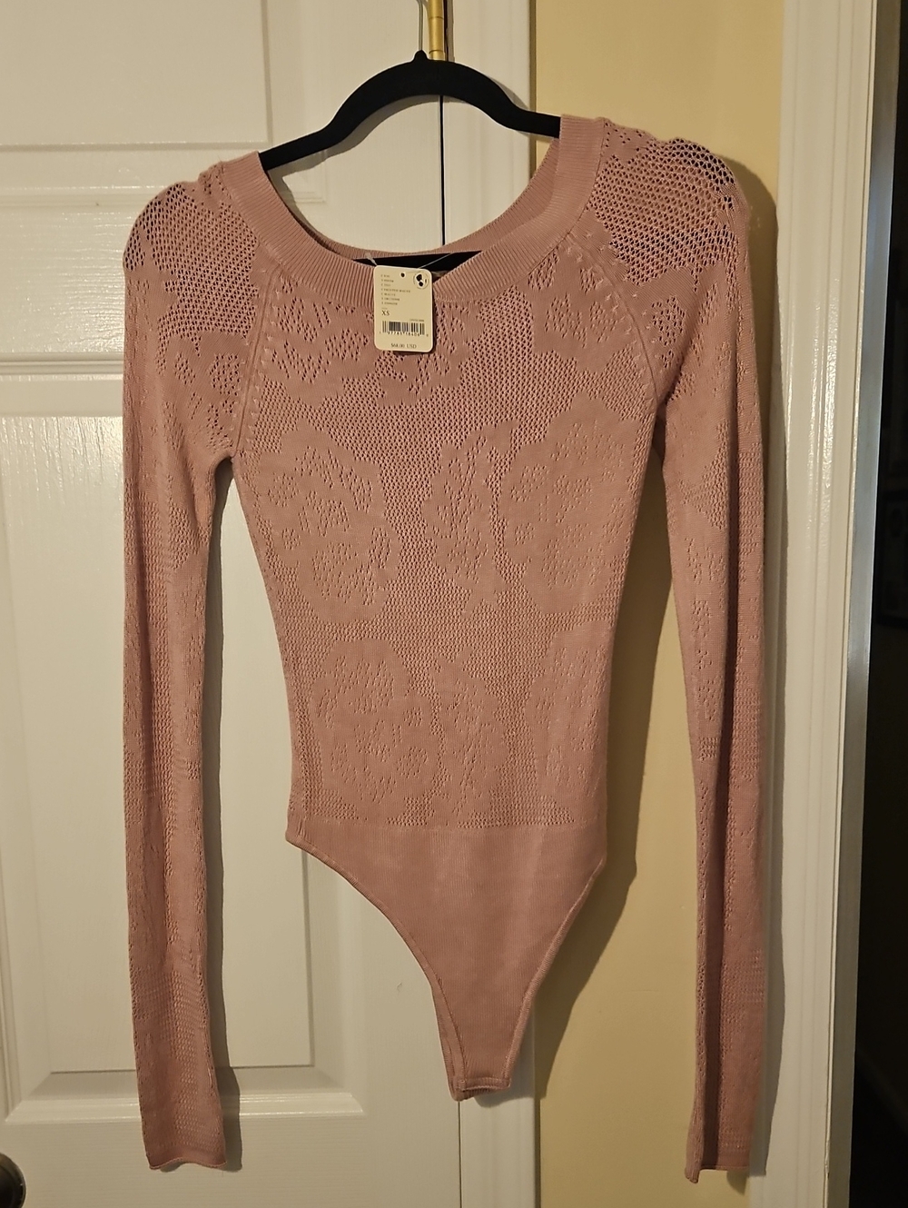 NWT Free People Intimately Women’s Long Sleeve Knit Bodysuit